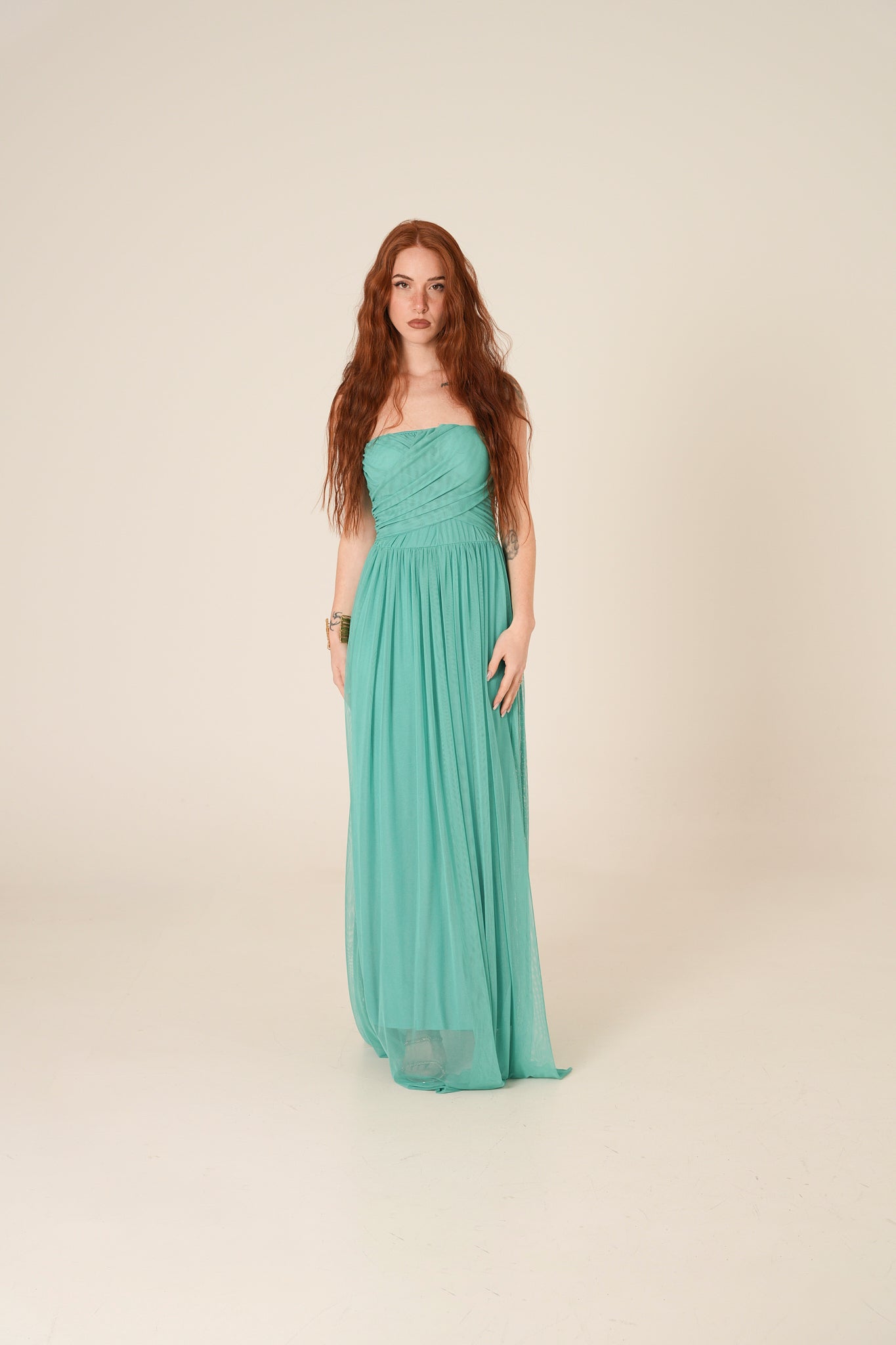 Abito Athena verde petrolio