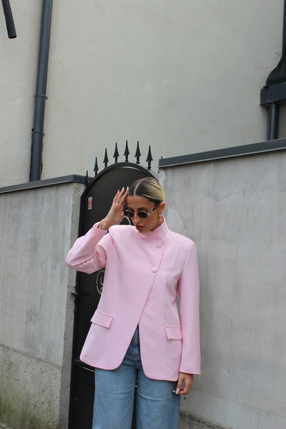 Blazer con chiusura laterale Rosa