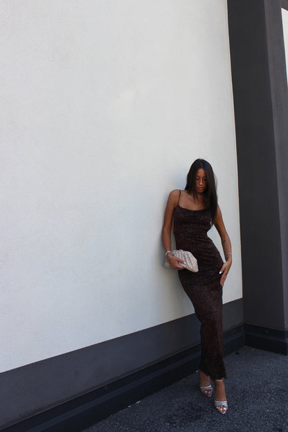 Abito lace cioccolato