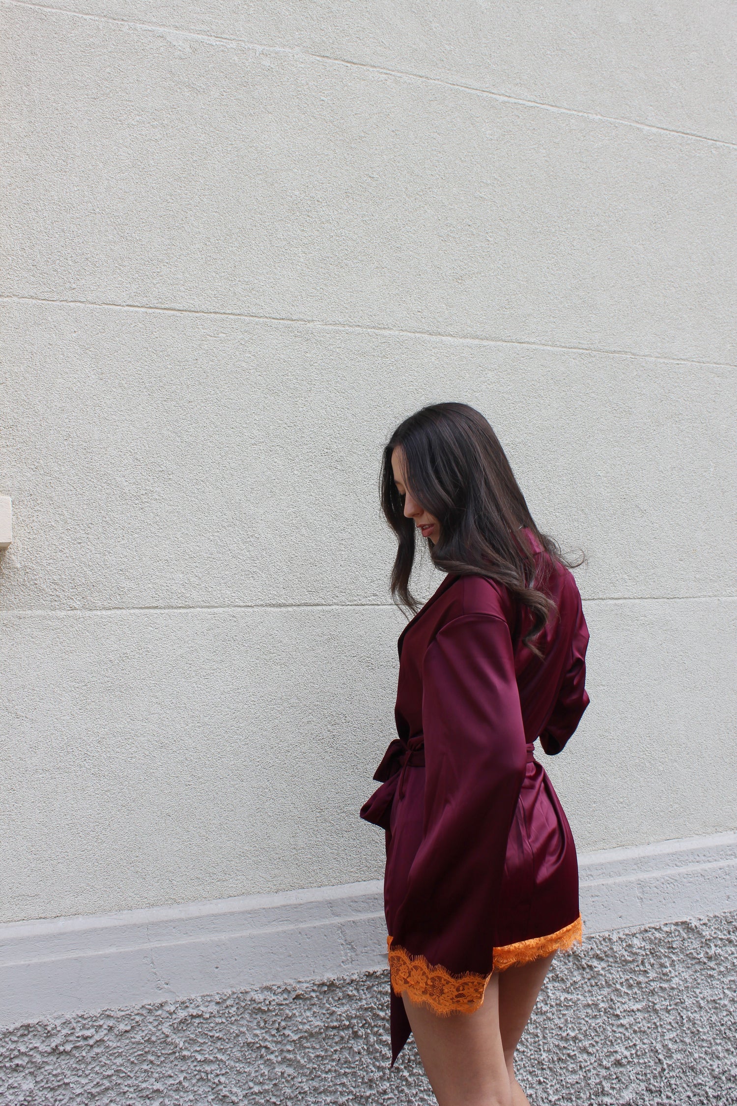 Abito kimono Chantal bordeaux