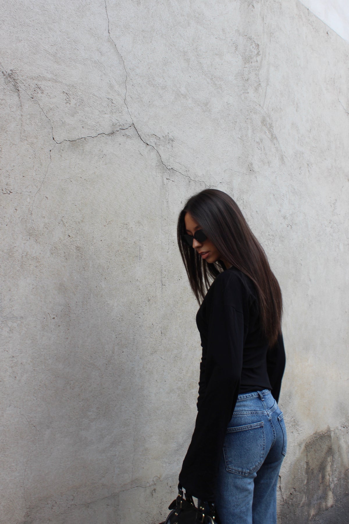 Maglia midi longesleeve nero