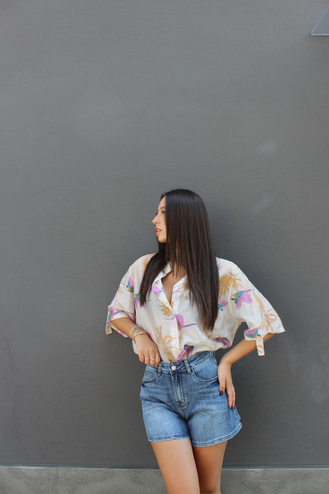 Camicia 100% cotone palms