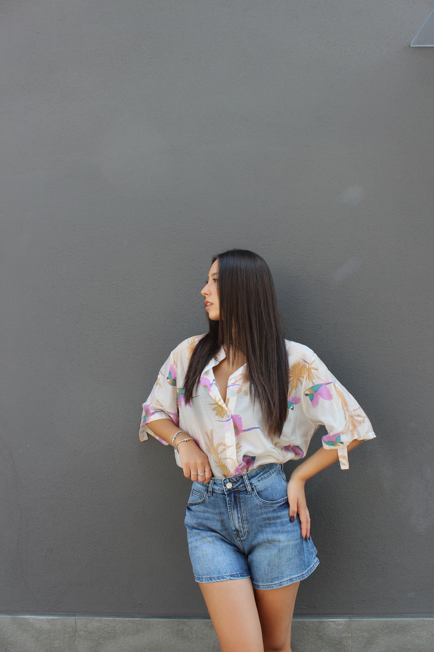 Camicia 100% cotone palms