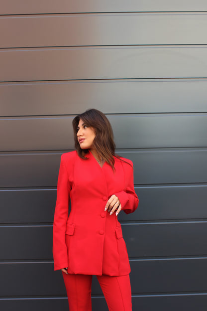 Completo Lumina Collarless Rosso