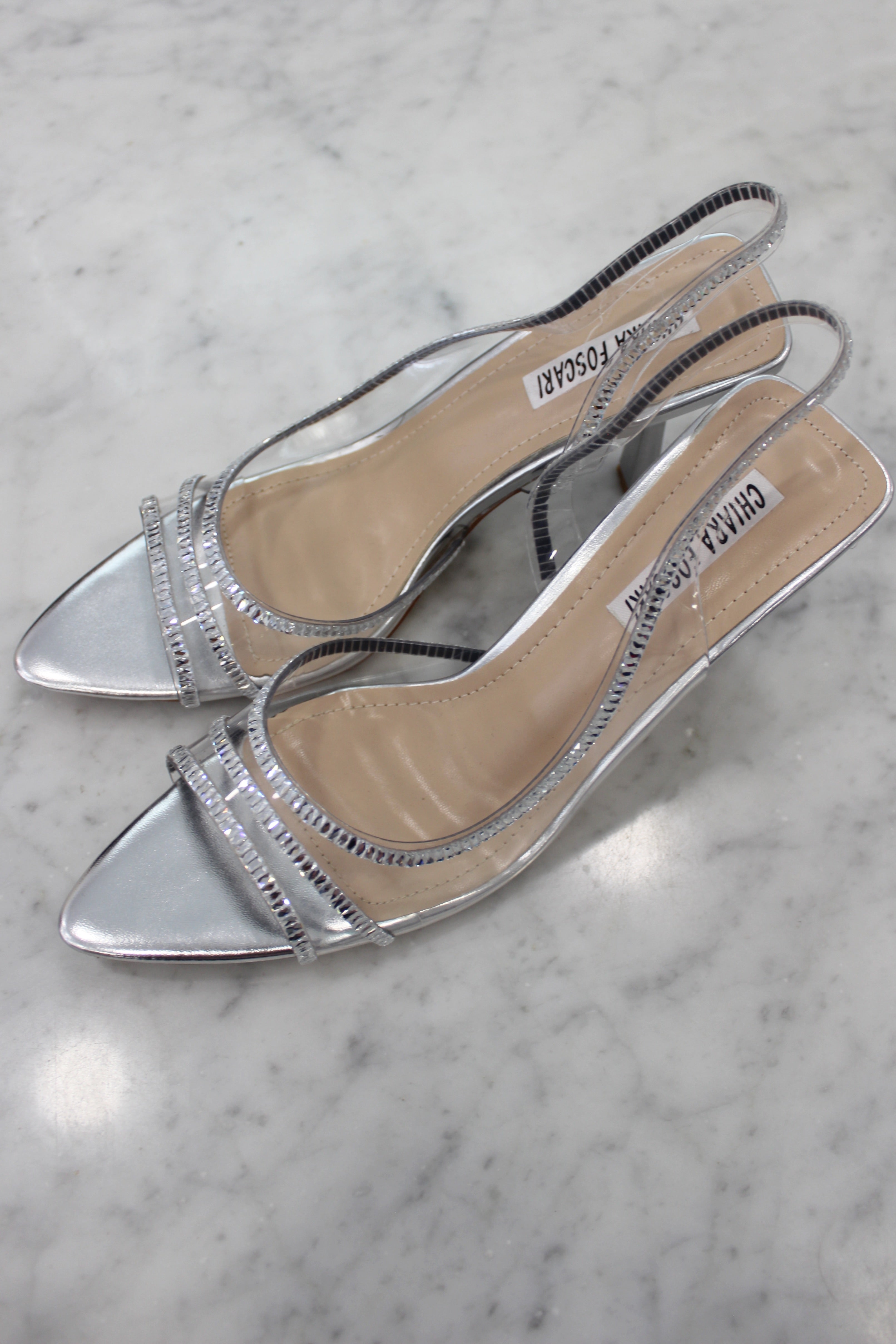 Décolleté Strass silver