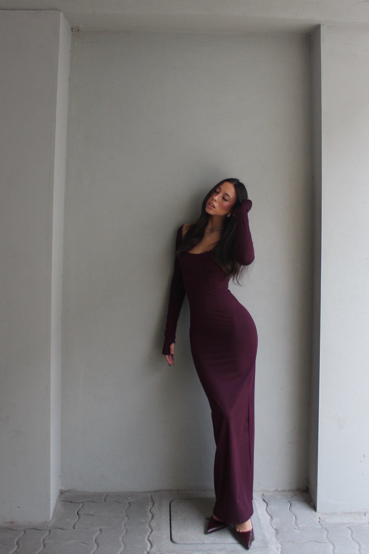 Abito Irina burgundy