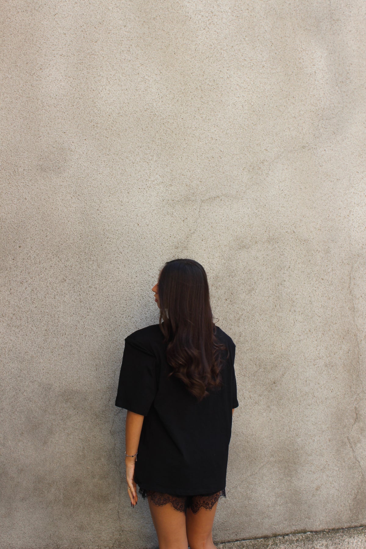 T-shirt baseball nera