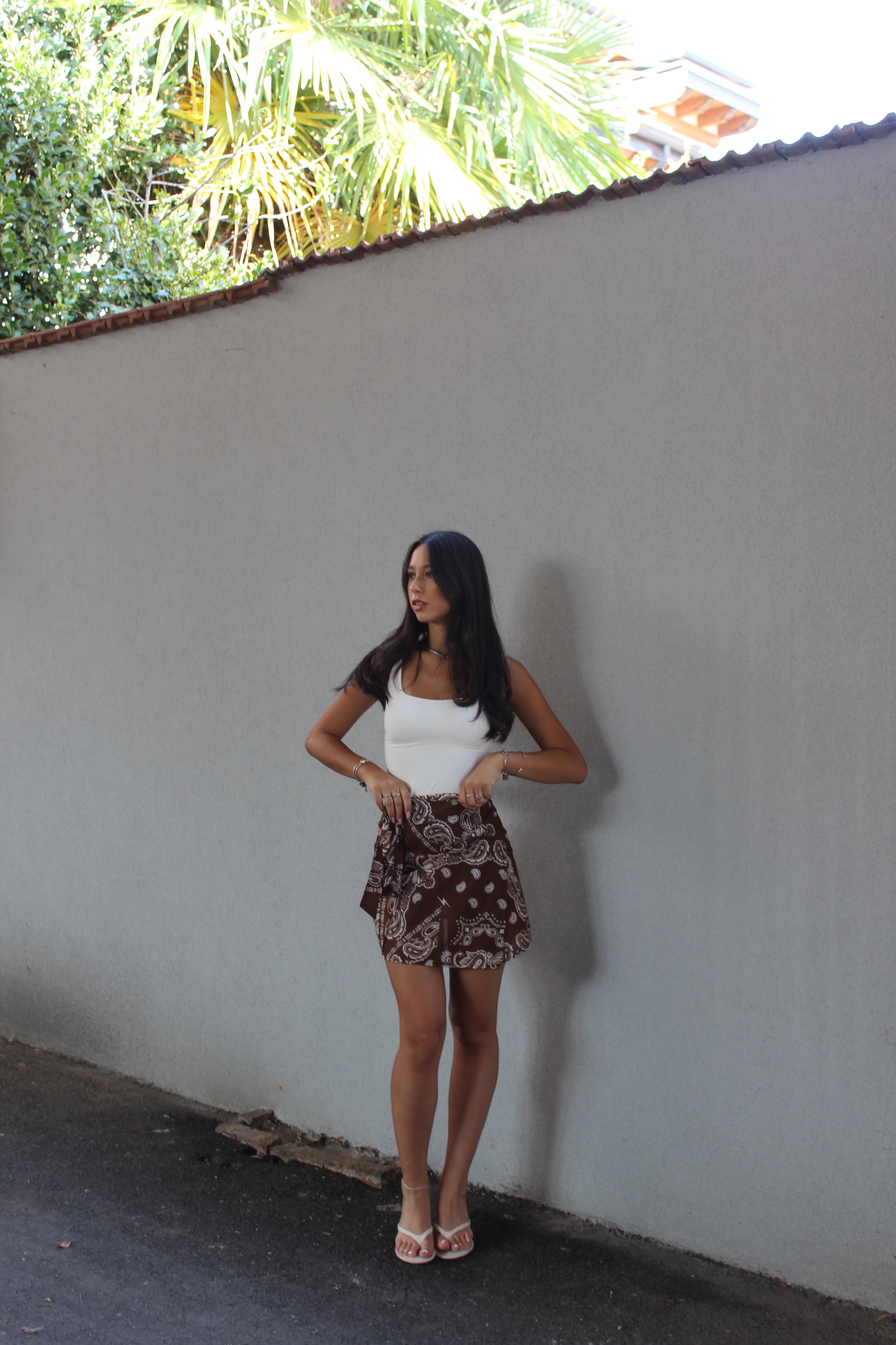 Gonna Pareo paisley cioccolato