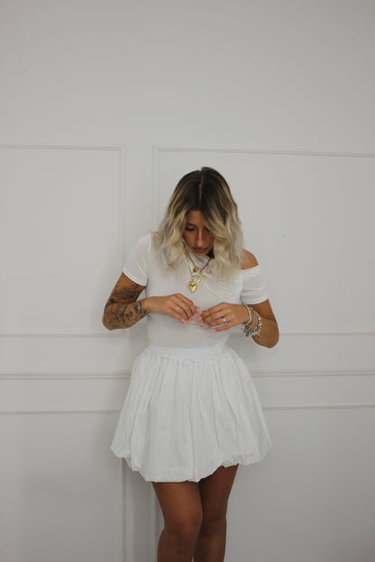 Gonna Balloon Strass Bianco