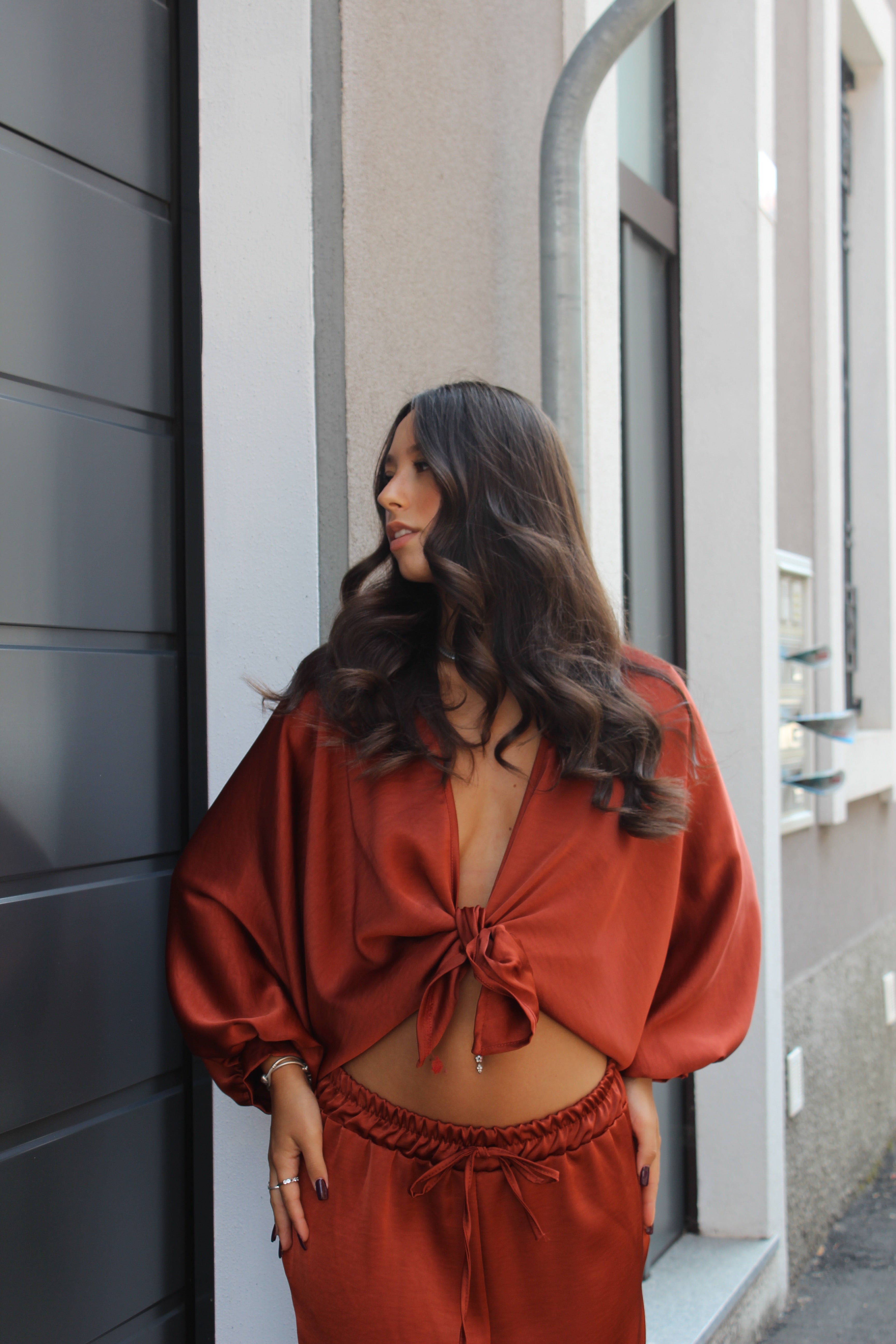 Camicia ally mattone
