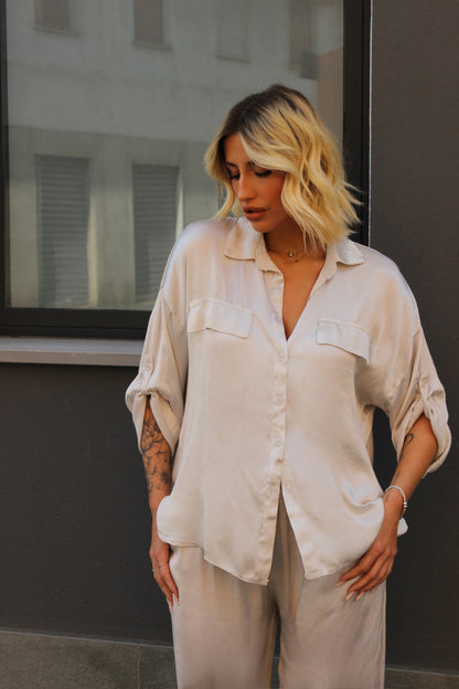 Coordinato con Blusa Crema