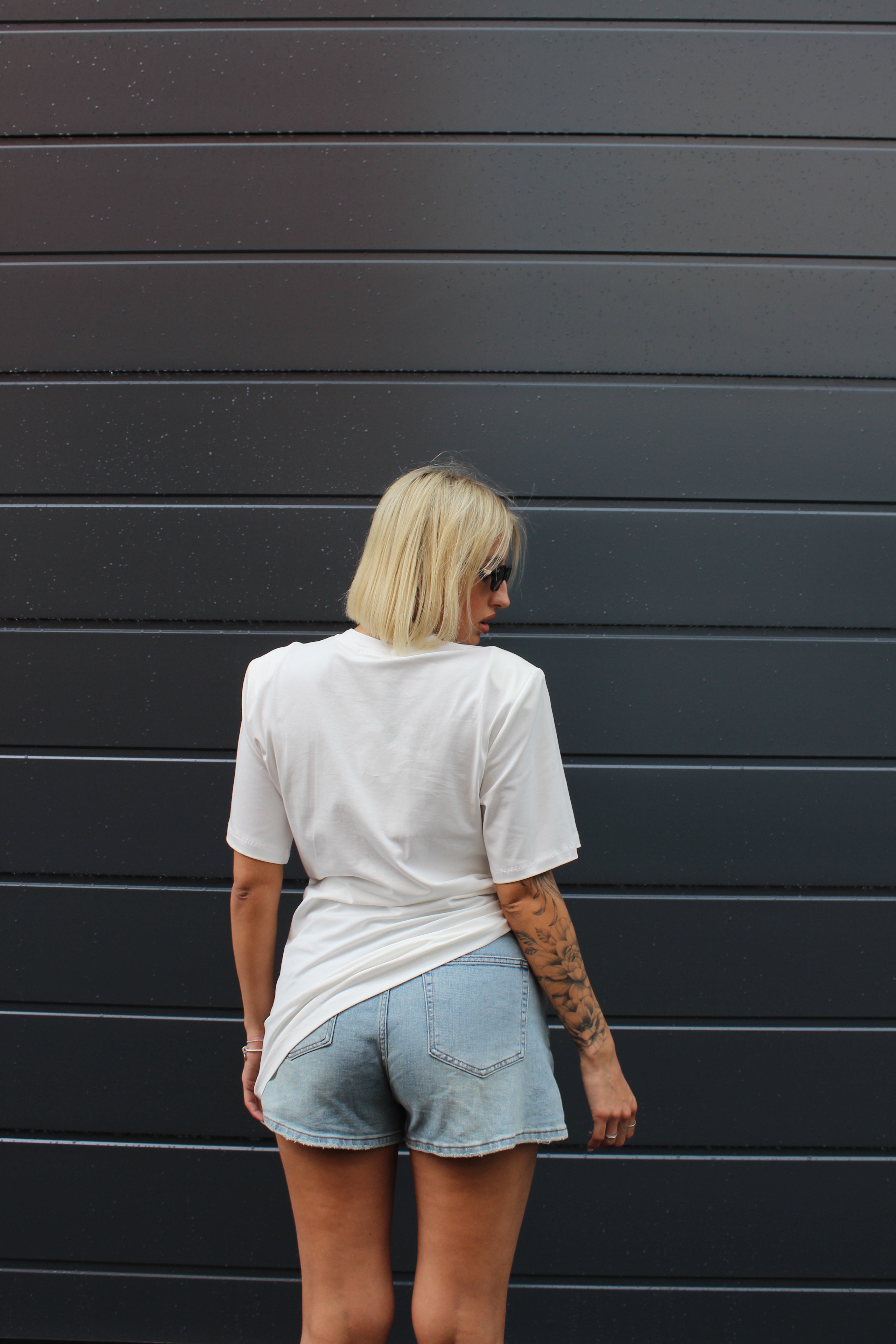 T-shirt lumina drappeggio