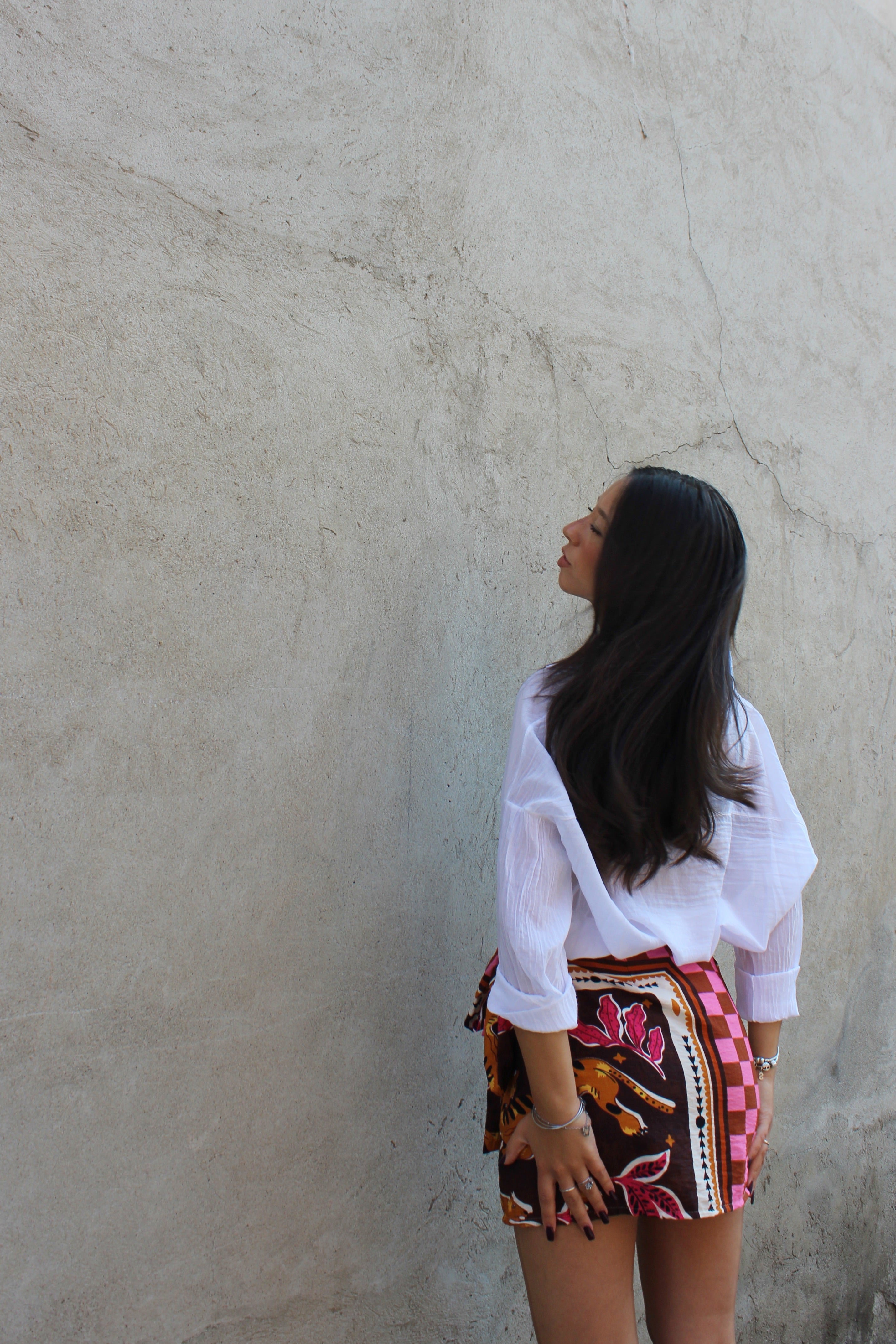 Gonna Pareo damier rosa