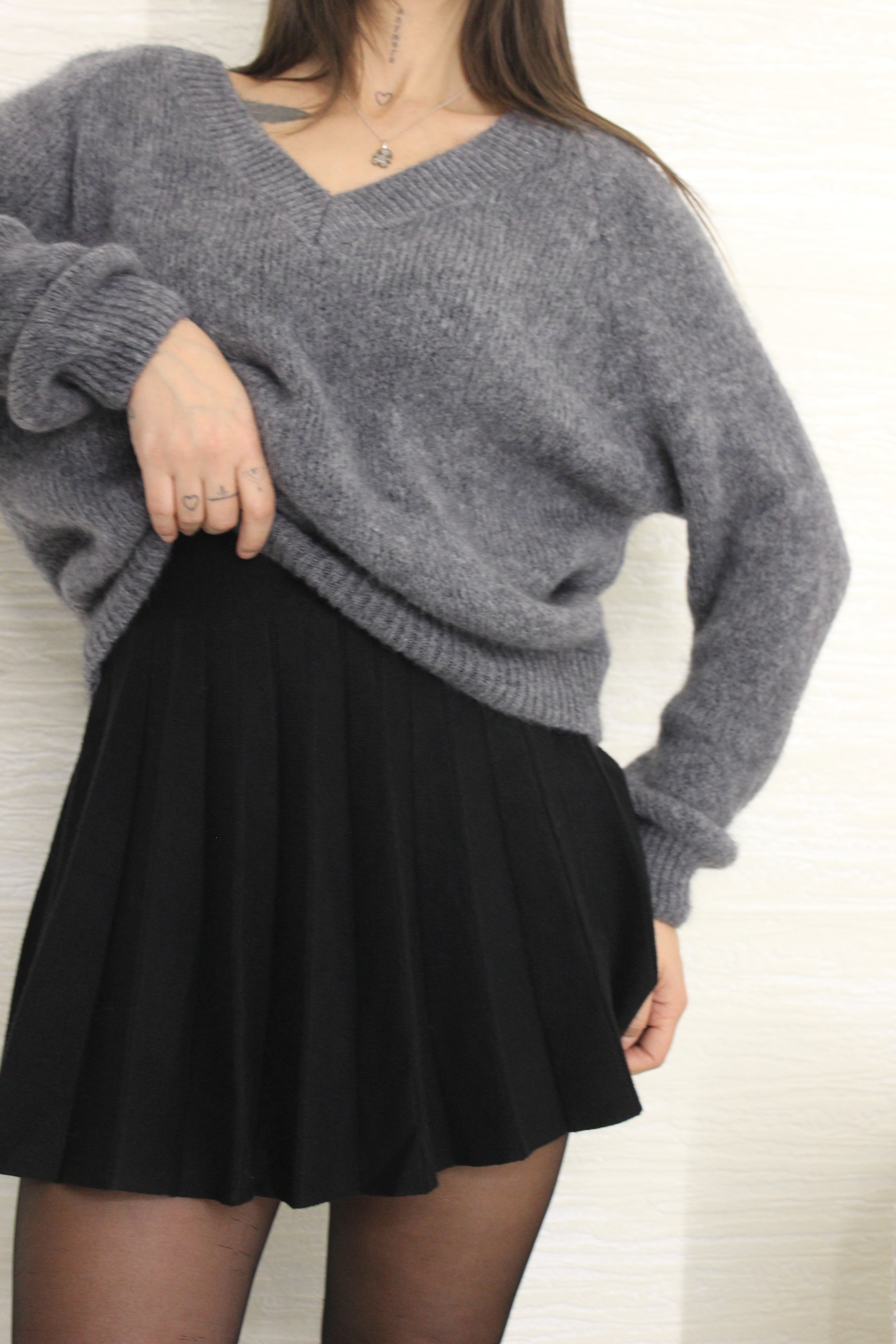 Gonna in viscosa Blu