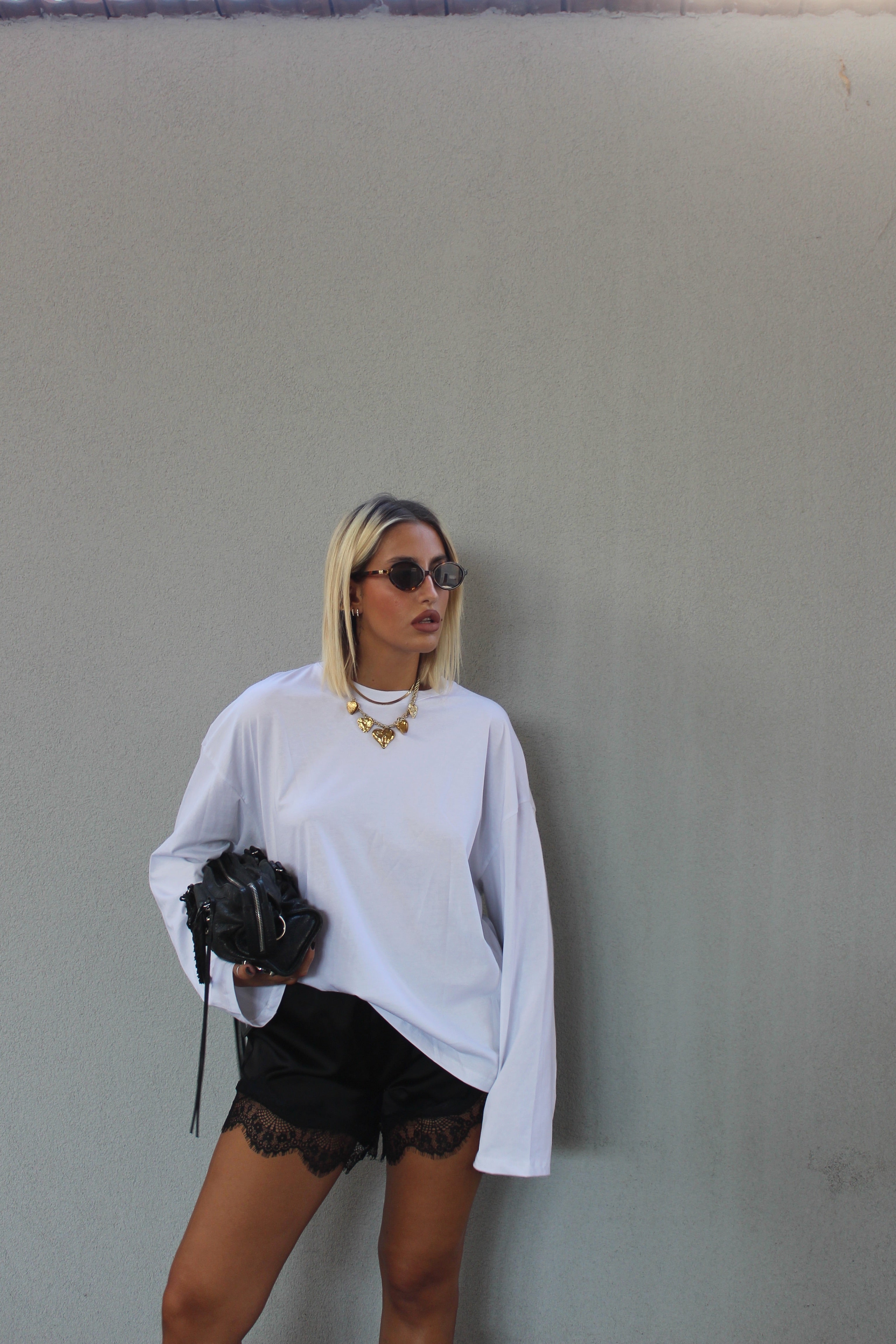 extra longsleeve lumina bianca
