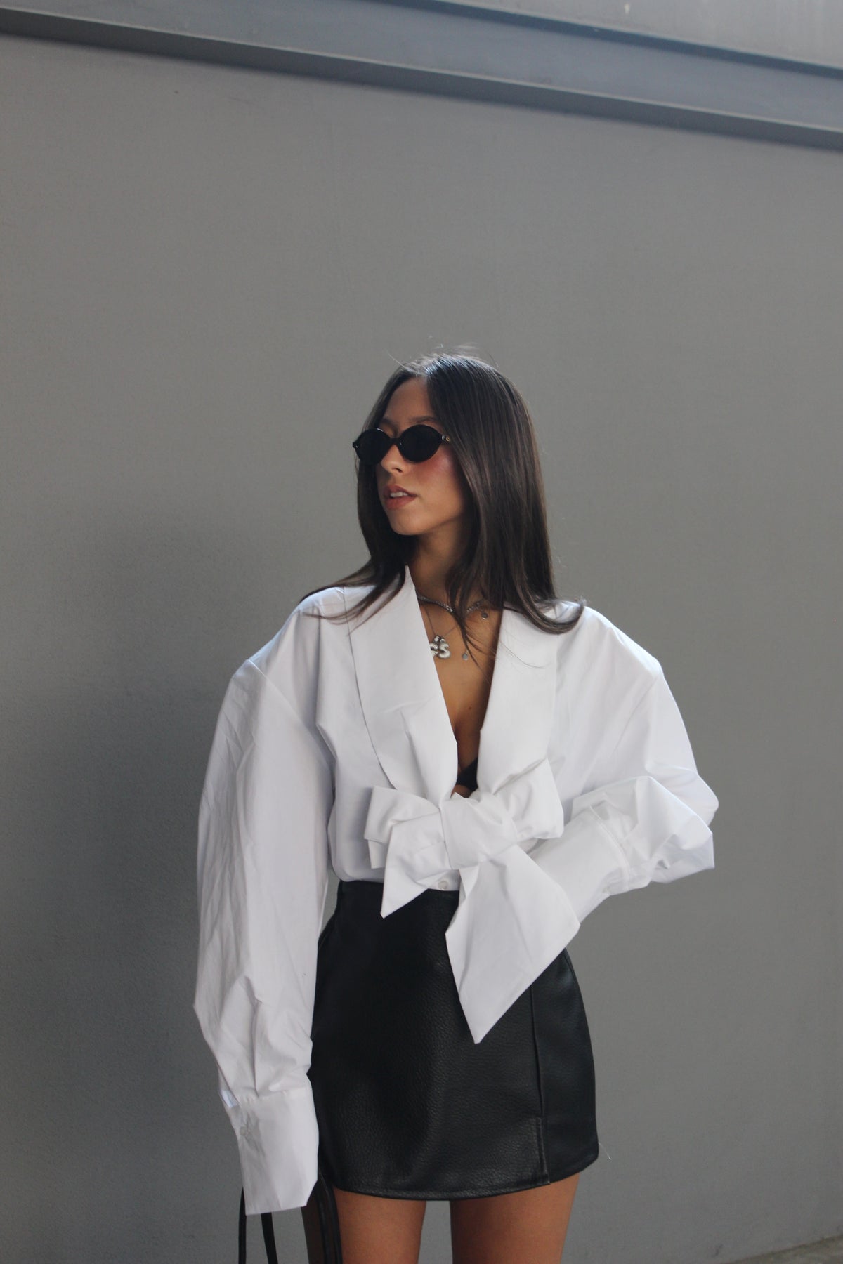 Blusa con fiocco