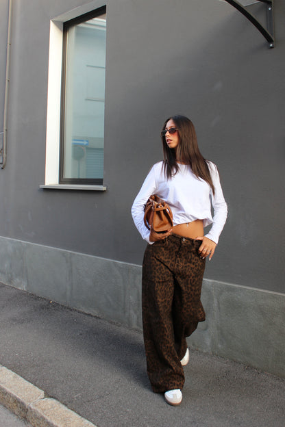 Jeans leopard ballon