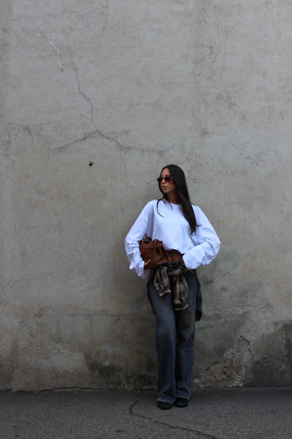 Camicia scozzese beige
