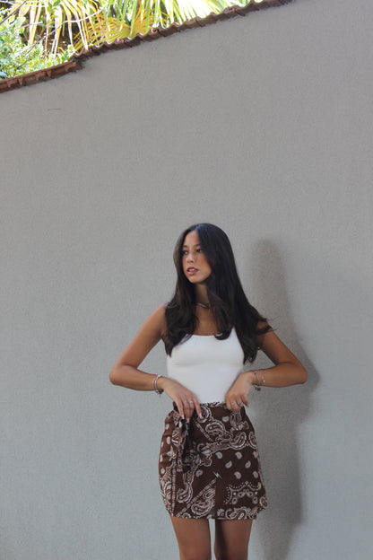 Gonna Pareo paisley cioccolato