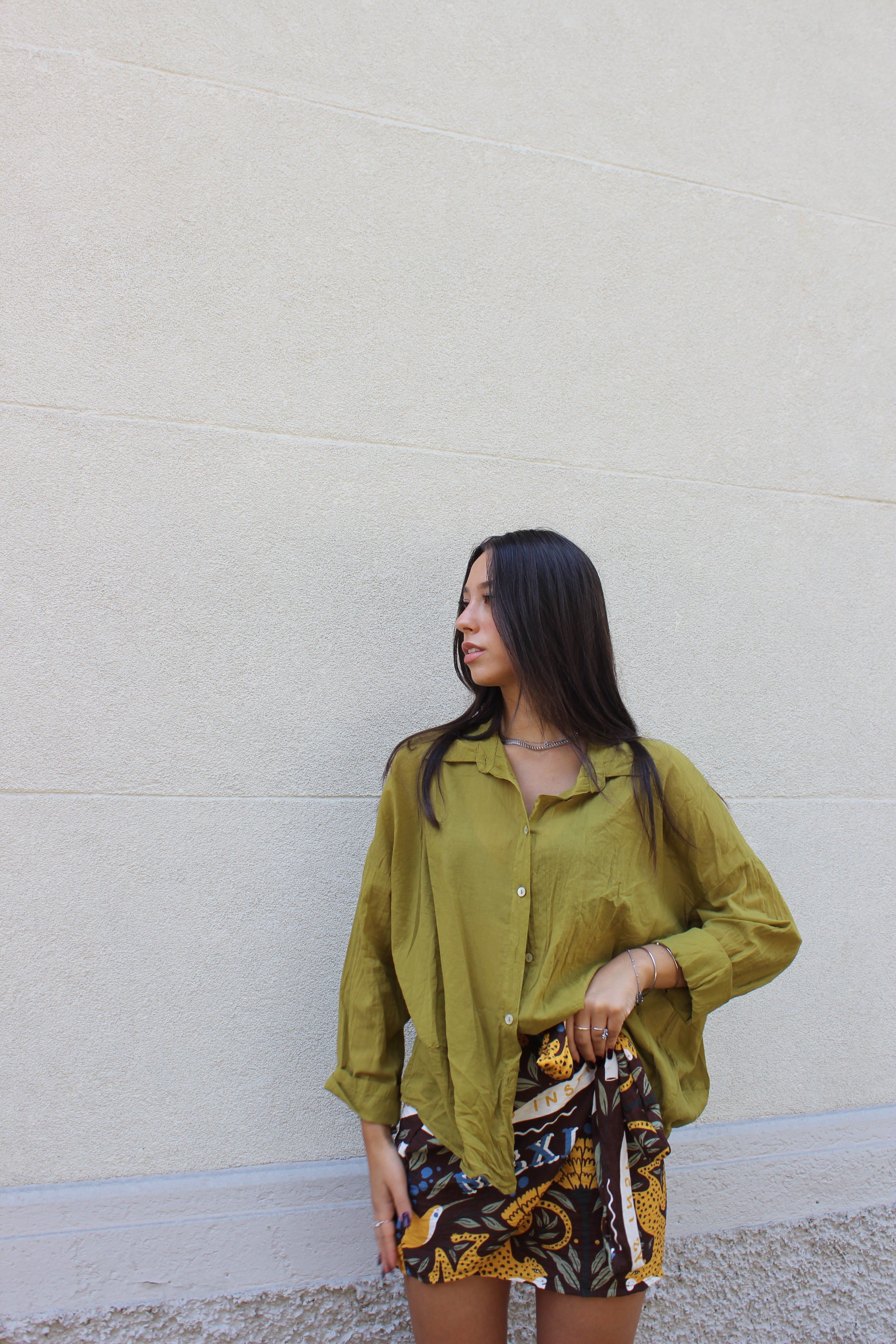 Camicia 100% cotone pistacchio