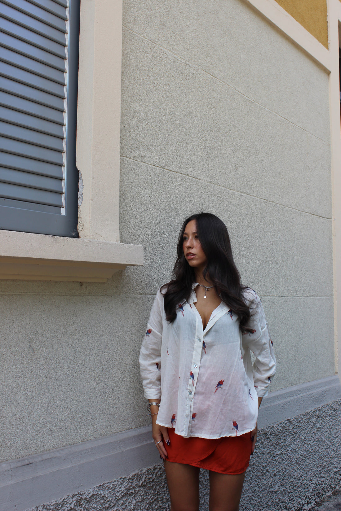 Camicia 100% cotone parrot