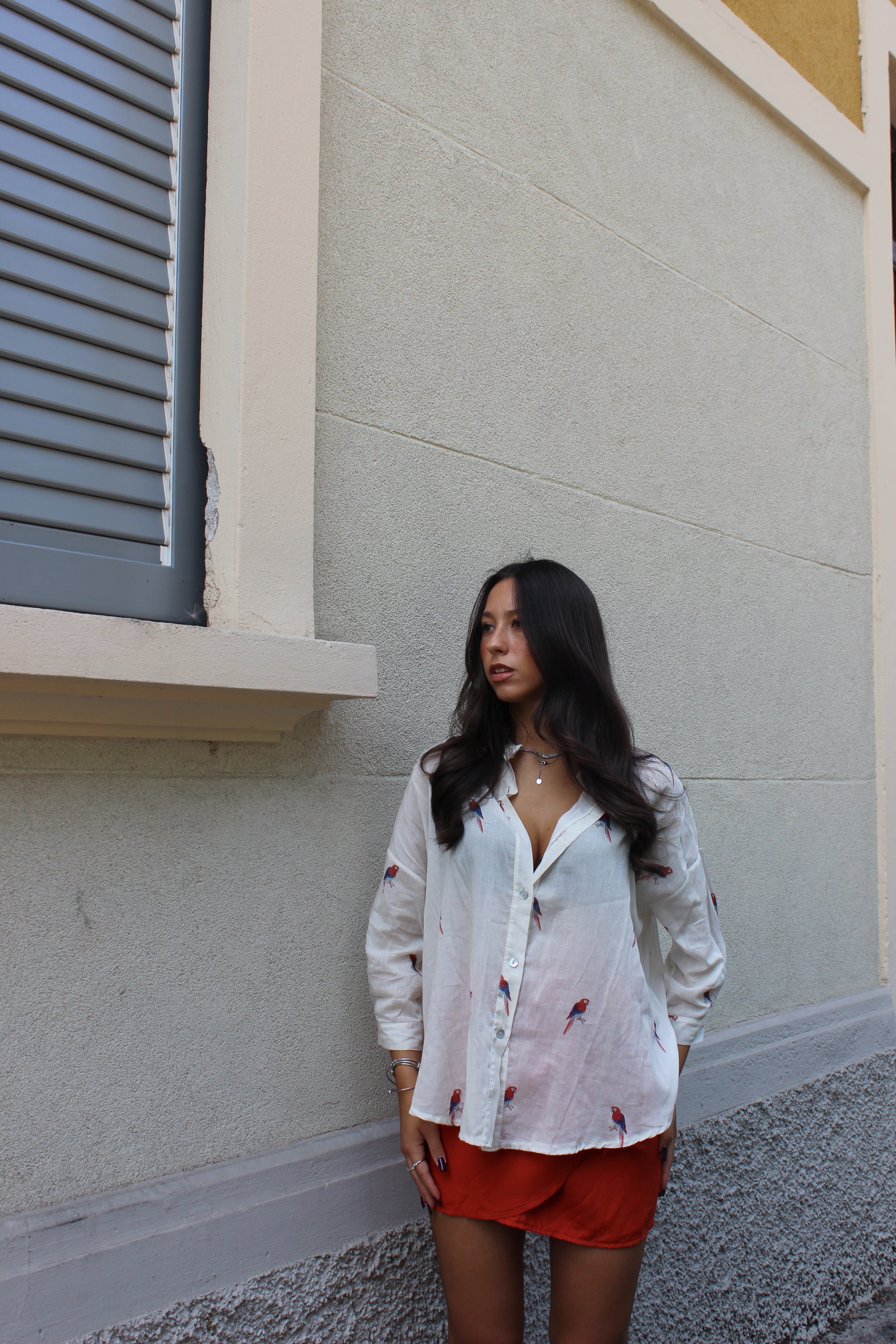 Camicia 100% cotone parrot
