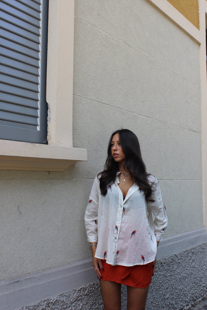 Camicia 100% cotone parrot
