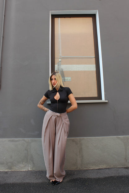 Pantalone ampio Khaki