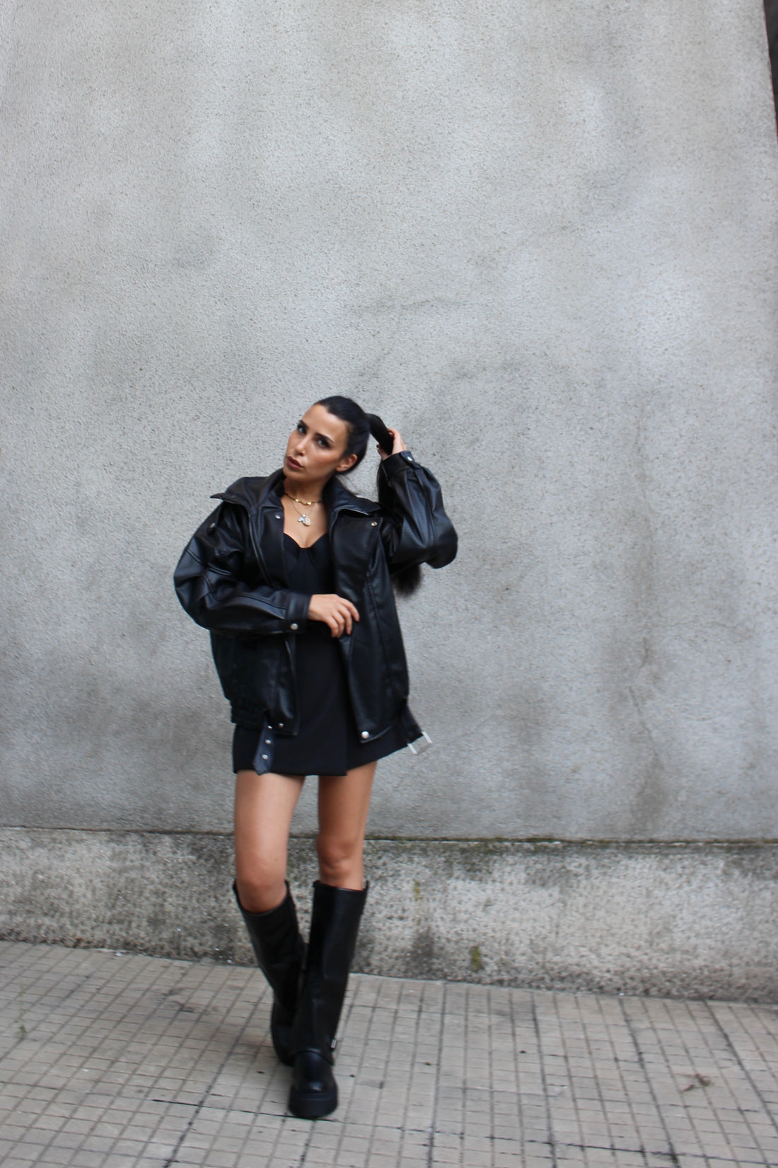 Bomber Ecopelle Nero