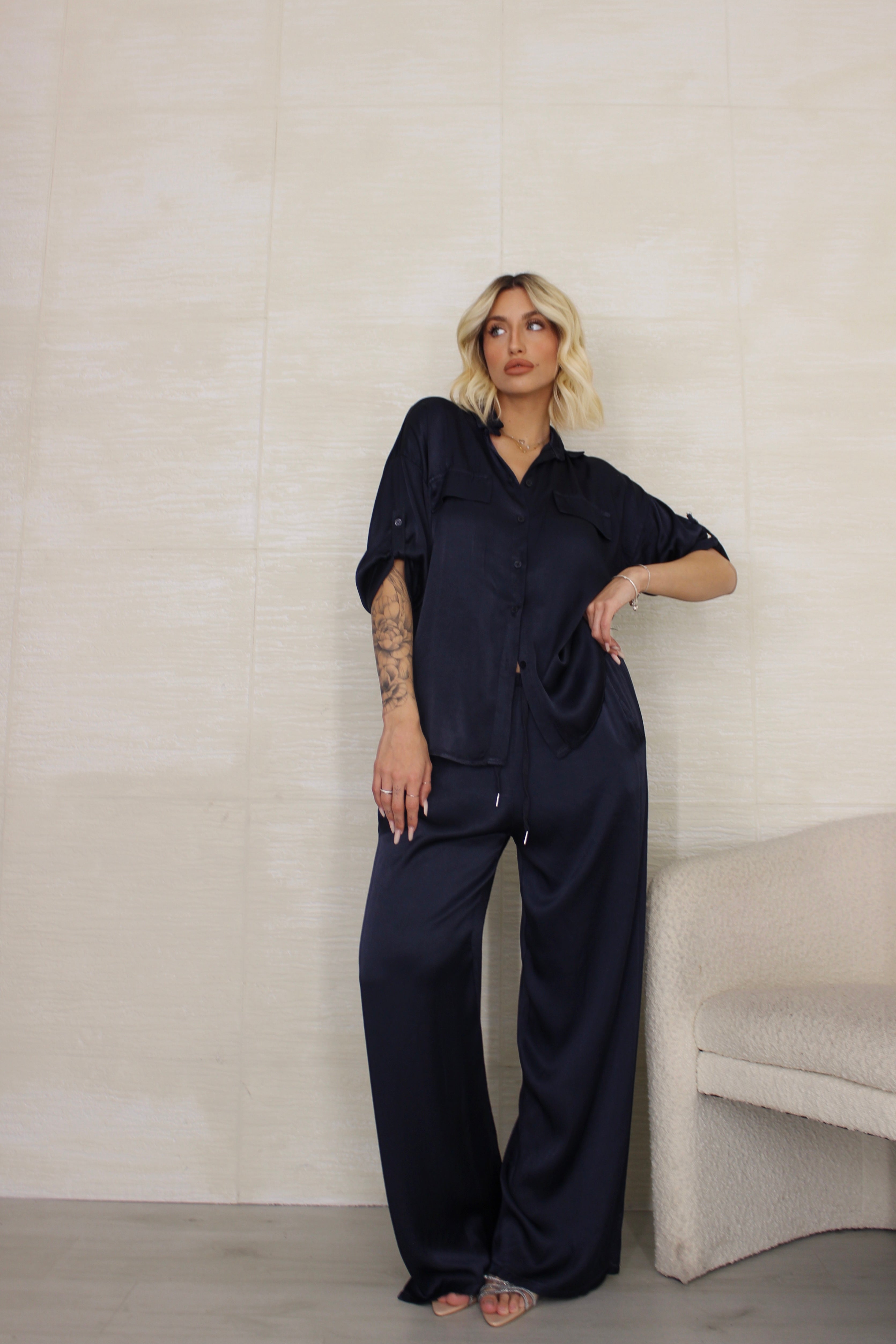 Coordinato con Blusa Blu