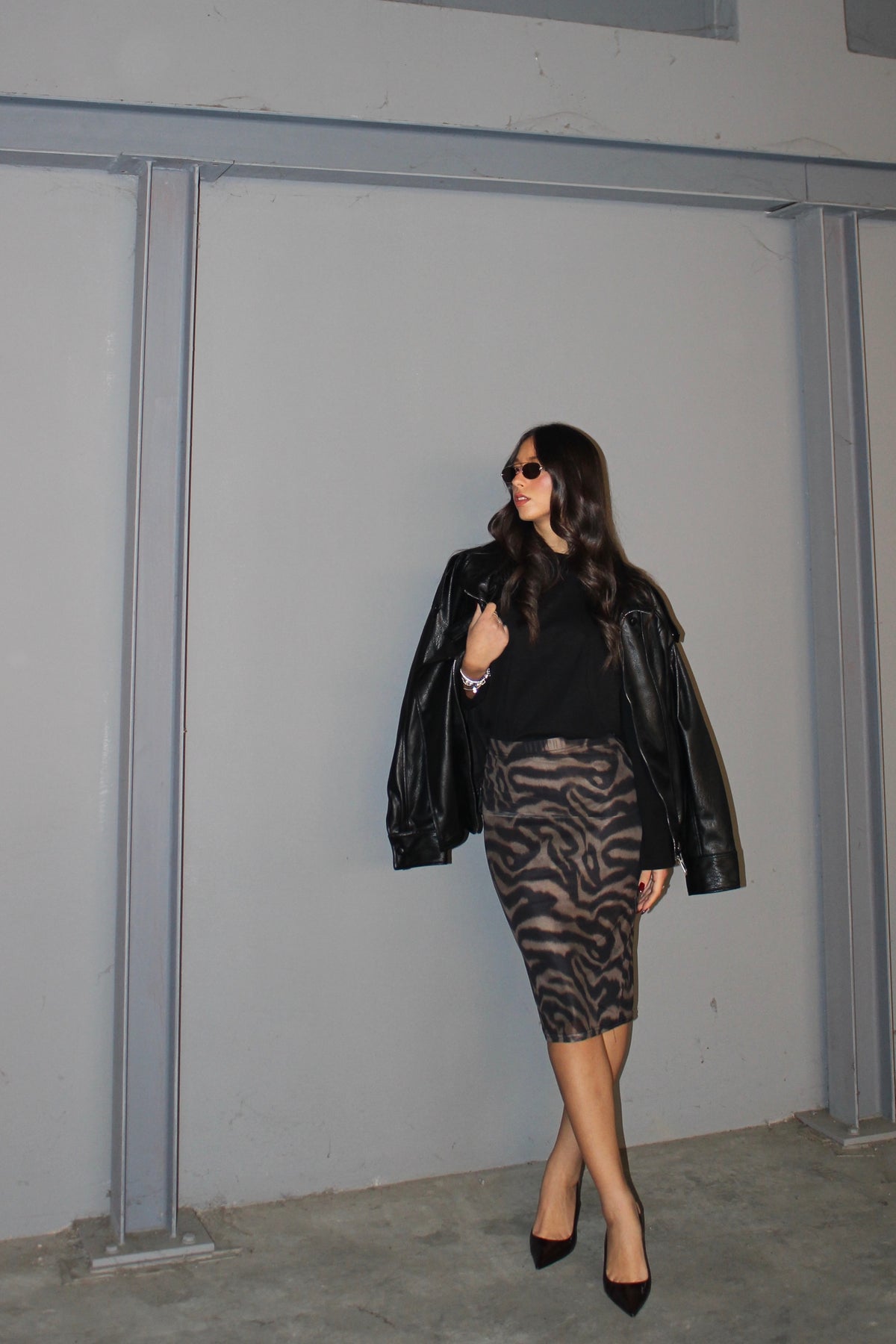 Gonna midi animalier