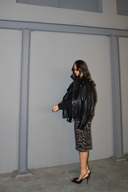 Gonna midi animalier