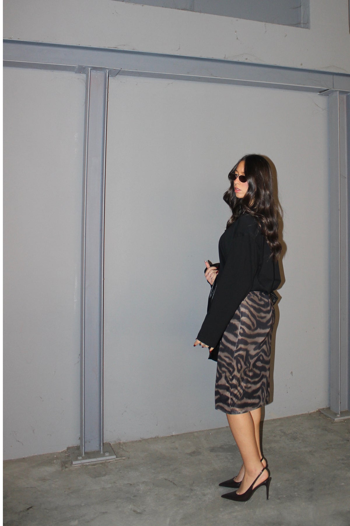 Gonna midi animalier