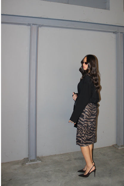 Gonna midi animalier