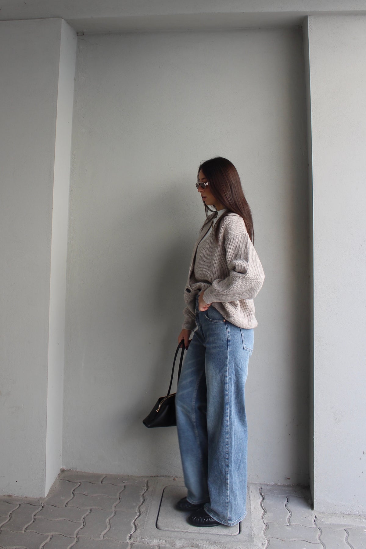 Cardigan lumina tortora