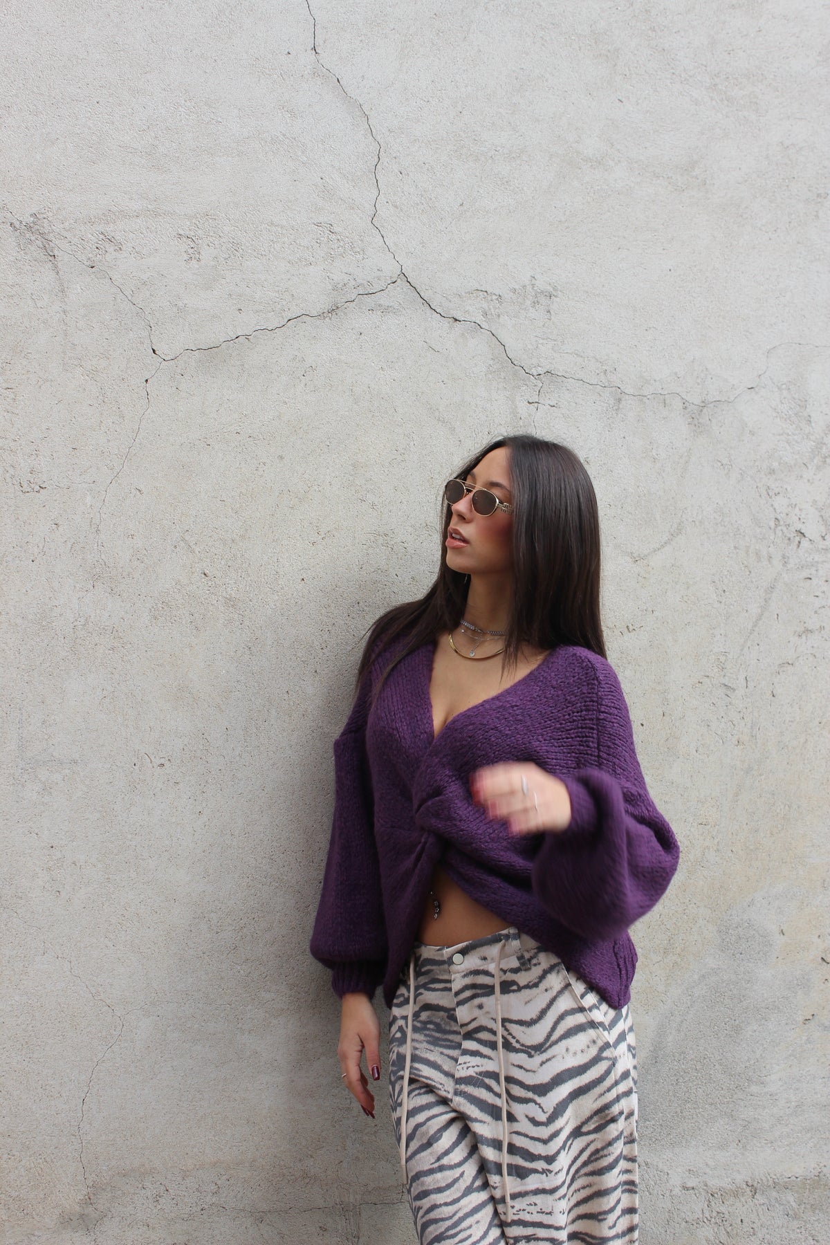Maglia nodo viola
