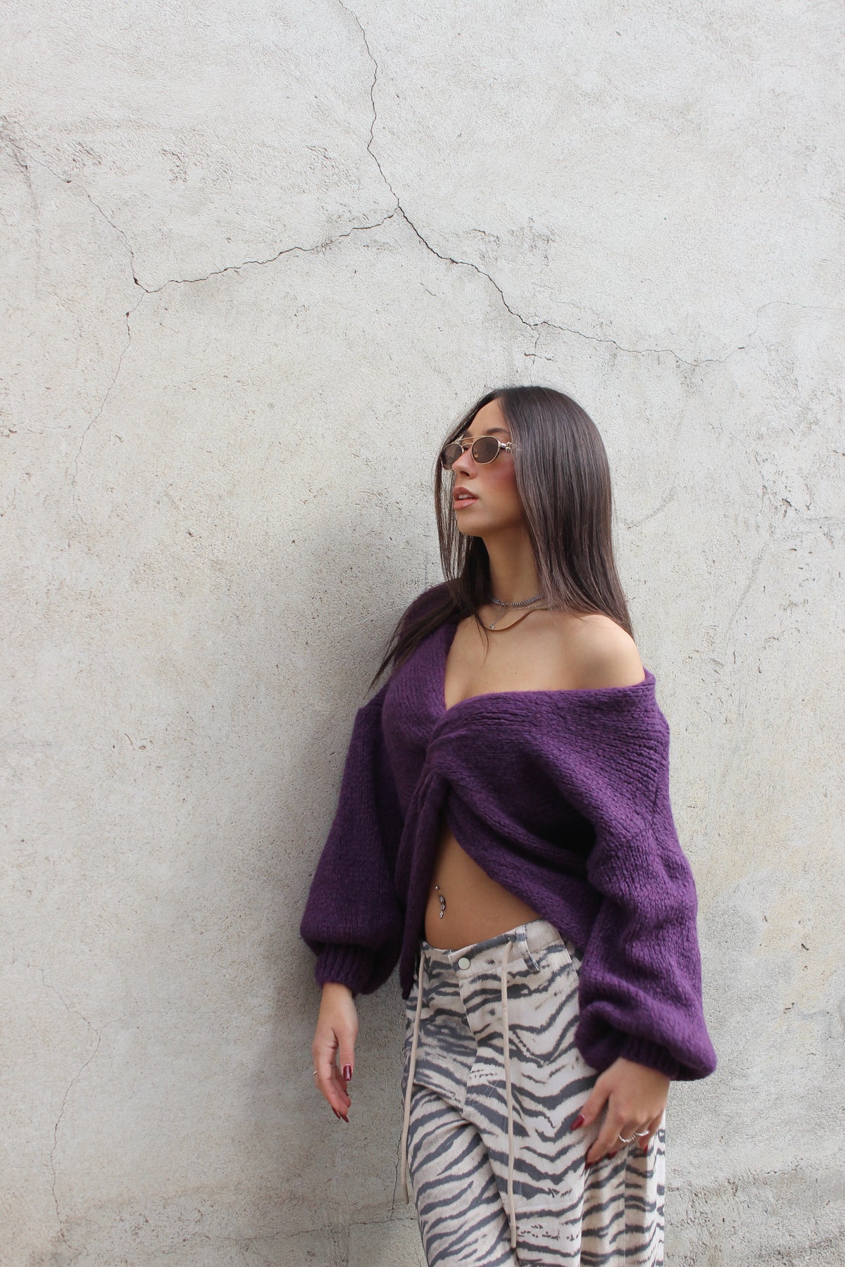 Maglia nodo viola